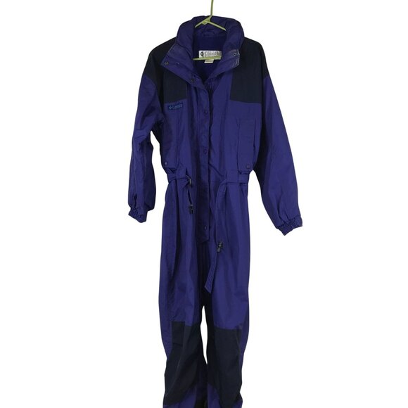 COLUMBIA - WOMENS XL - BLUE LONG SLEEVE FULL ZIP SKI SNOWMOBILING FULL BODY SUIT - Picture 1 of 7